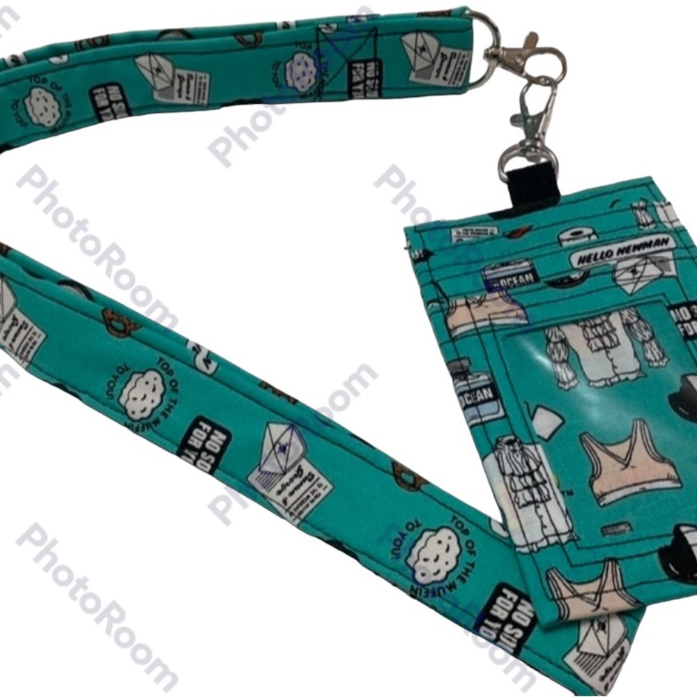 Seinfeld collage lanyard cotton hand made USA motif great summer travel concert